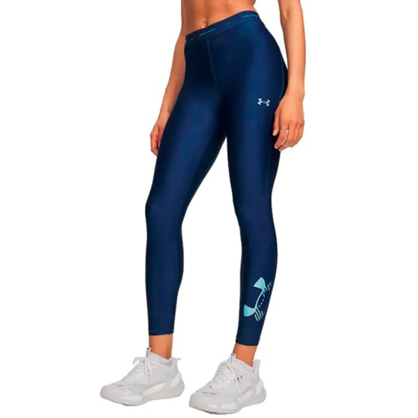 Under Armour Heatgear Graphic Legging Γυναικείο Κολάν Μπλε