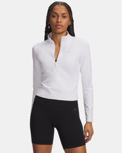 Under Armour Motion 1/2 Zip Γυναικεία Ζακέτα Λευκή