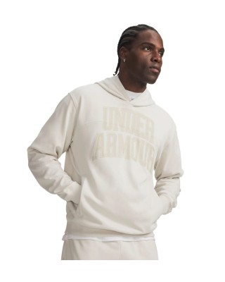 Under Armour Rival Lw Graphic Hoodie Ανδρική Μπλούζα Μπεζ