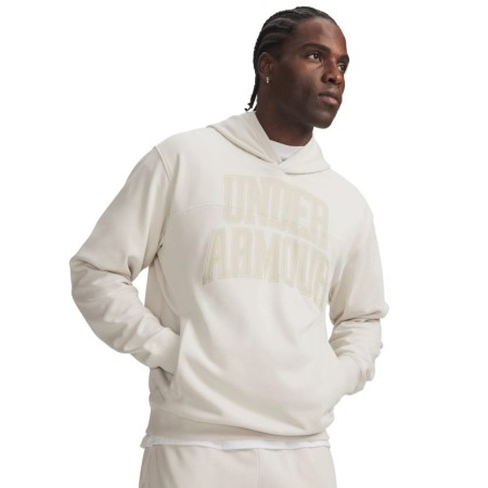 Under Armour Rival Lw Graphic Hoodie Ανδρική Μπλούζα Μπεζ Under Armour Rival Lw Graphic Hoodie Ανδρική Μπλούζα Μπεζ
