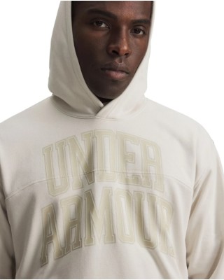 Under Armour Rival Lw Graphic Hoodie Ανδρική Μπλούζα Μπεζ