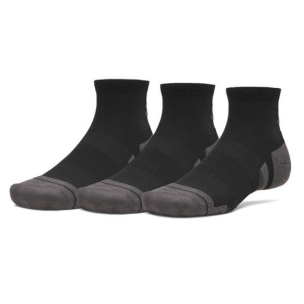Under Armour New Perf Tech 3Pk Qtr Κάλτσα Μαύρη
