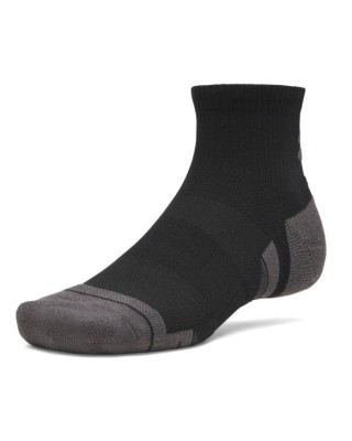 Under Armour New Perf Tech 3Pk Qtr Κάλτσα Μαύρη