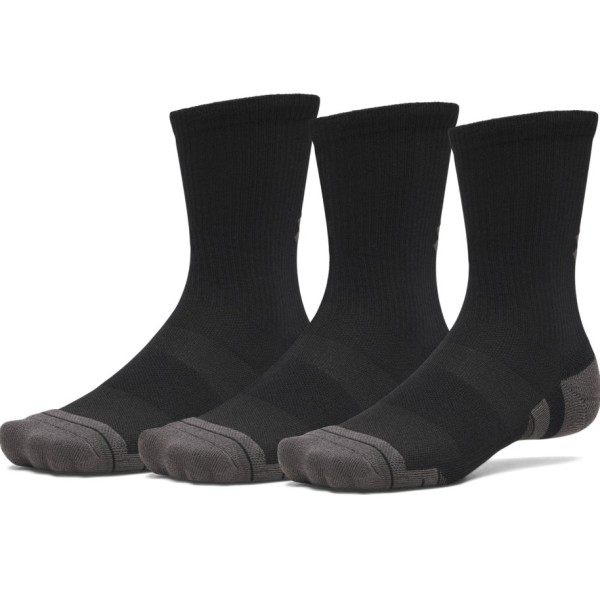 Under Armour New Perf Tech 3Pk Crew Κάλτσα Μαύρη