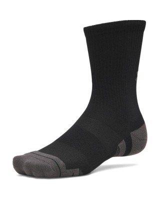 Under Armour New Perf Tech 3Pk Crew Κάλτσα Μαύρη