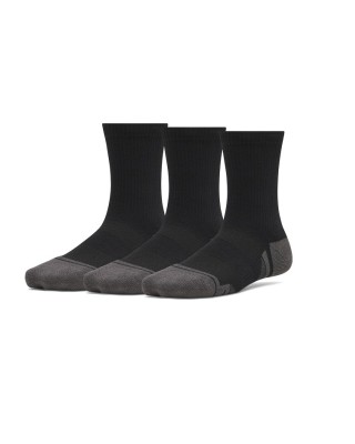 Under Armour New Y Perf Tech 3Pk Crw Ultimate Παιδική Κάλτσα Μαύρη