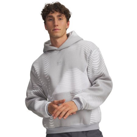 Under Armour Icon Fleece Printed Hd Ανδρική Μπλούζα Γκρι Under Armour Icon Fleece Printed Hd Ανδρική Μπλούζα Γκρι