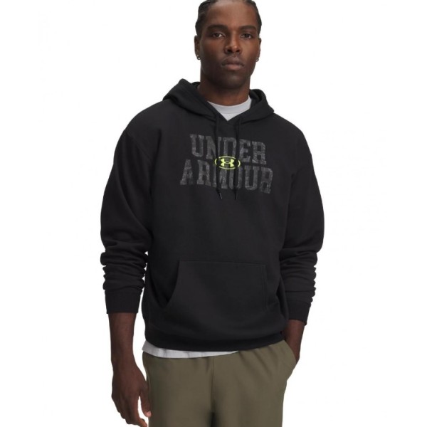 Under Armour Rival Flc Camo Fill Hdy Ανδρική Μπλούζα Μαύρη Under Armour Rival Flc Camo Fill Hdy Ανδρική Μπλούζα Μαύρη