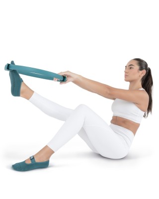 Amila Trinity Bellulu 35-38 Teal Green Γυναικείες Κάλτσες Pilates Yoga