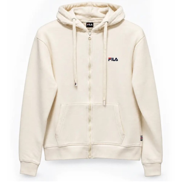 Fila Felia Brushed Fleece Hood Zip-Up Jacket Γυναικεία Ζακέτα Μπεζ