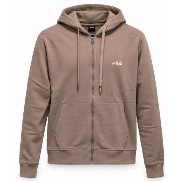 Fila Felia Brushed Fleece Hood Zip-Up Jacket Γυναικεία Ζακέτα Καφέ