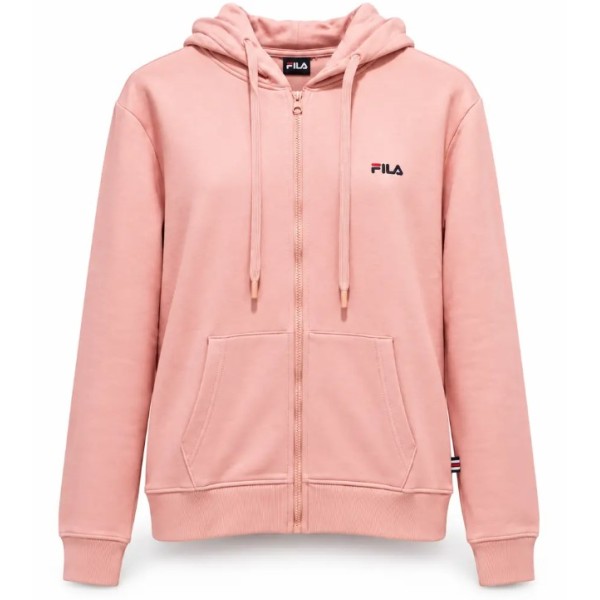 Fila Felia Brushed Fleece Hood Zip-Up Jacket Γυναικεία Ζακέτα Ροζ