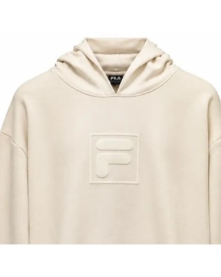 Fila Zyra Long Oversize Sweat Hood Top Γυναικεία Μπλούζα Μπεζ