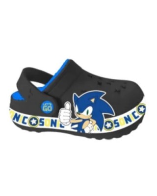 Disney Sonic Clog Παιδική Παντόφλα Μαύρη Disney Sonic Clog Παιδική Παντόφλα Μαύρη