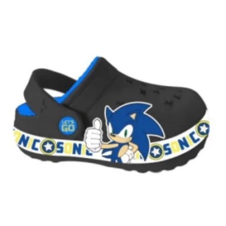 Disney Sonic Clog Παιδική Παντόφλα Μαύρη