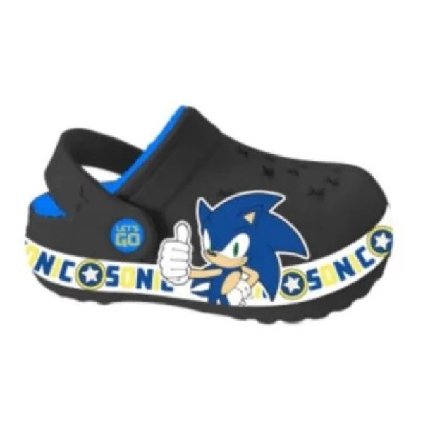 Disney Sonic Clog Παιδική Παντόφλα Μαύρη Disney Sonic Clog Παιδική Παντόφλα Μαύρη
