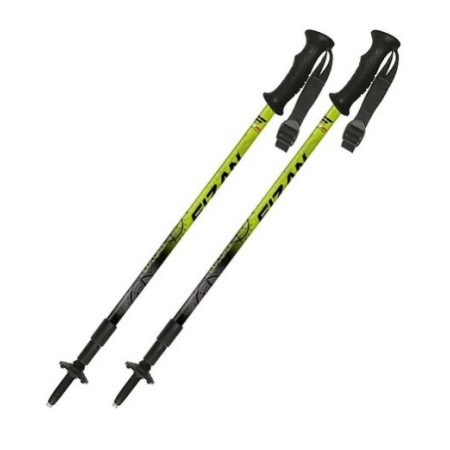 Fizan Τηλεσκοπικά Μπατόν Πεζοπορίας Explorer Lime/Grey