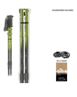 Fizan Τηλεσκοπικά Μπατόν Πεζοπορίας Explorer Lime/Grey Fizan Τηλεσκοπικά Μπατόν Πεζοπορίας Explorer Lime/Grey